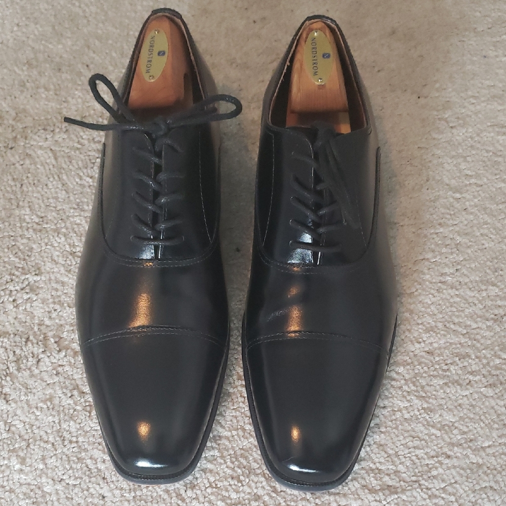 Florsheim Black Oxfords Polished Leather Elegance